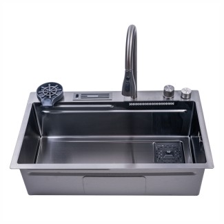 Chiuveta multifunctionala Smart Cuisine, cu accesorii incluse, Naimeed D6746, functii multiple, otel inoxidabil, Gri, 210x750x460mm Chiuveta multifunctionala Smart Cuisine, cu accesorii incluse, Naimeed D6746, functii multiple, otel inoxidabil, Gri, 210x750x460mm