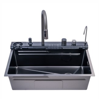 Chiuveta multifunctionala Smart Cuisine, cu accesorii incluse, Naimeed D6749, functii multiple, otel inoxidabil, Gri, 210x750x460mm Chiuveta multifunctionala Smart Cuisine, cu accesorii incluse, Naimeed D6749, functii multiple, otel inoxidabil, Gri, 210x750x460mm