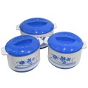 Caserola termica, set 3 piese, interior din inox, Naimeed D4792, Albastru Caserola termica, set 3 piese, interior din inox, Naimeed D4792, Albastru