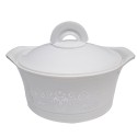 Caserola termica, set 5 piese, interior din inox, Naimeed D4794, Alb