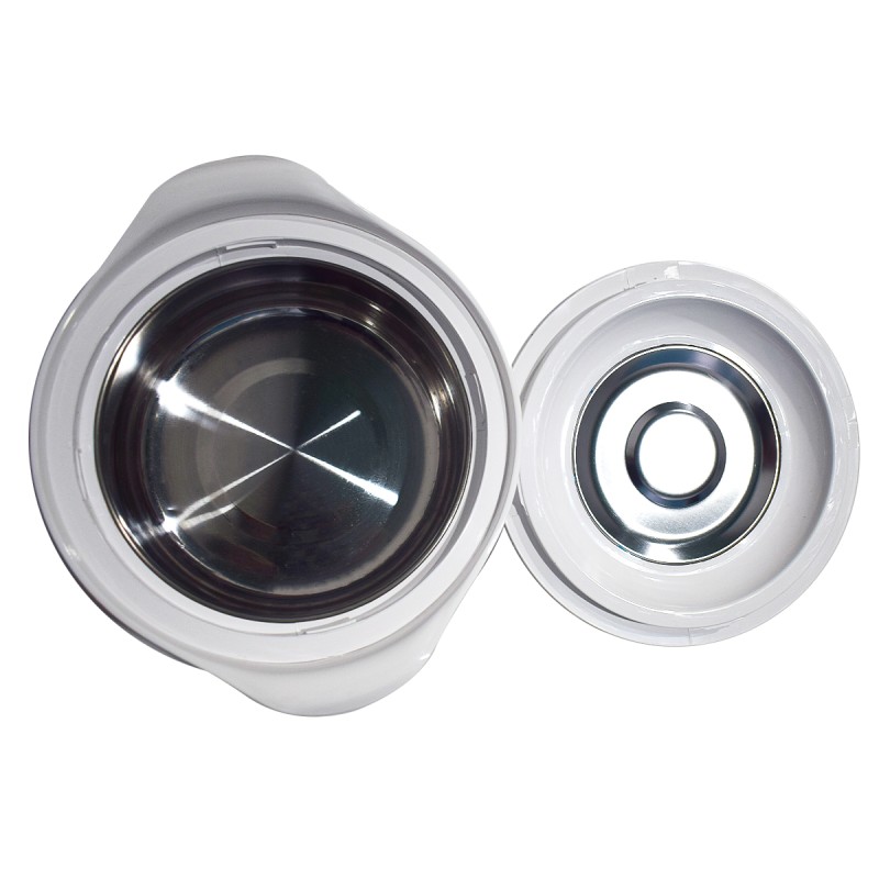 Caserola termica, set 5 piese, interior din inox, Naimeed D4794, Alb