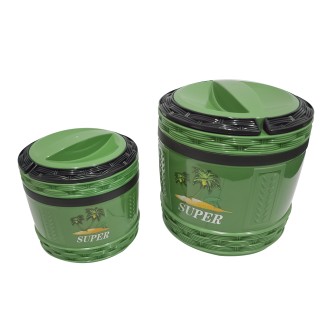 Caserola termica, set 2 piese, cu interior din inox, Naimeed D4796, Verde Caserola termica, set 2 piese, cu interior din inox, Naimeed D4796, Verde