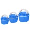 Caserola termica, set 3 piese, interior din inox, Naimeed D4797, Albastru