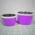 Caserola termica, set 3 piese, interior din inox, Naimeed D4797, Violet Caserola termica, set 3 piese, interior din inox, Naimeed D4797, Violet