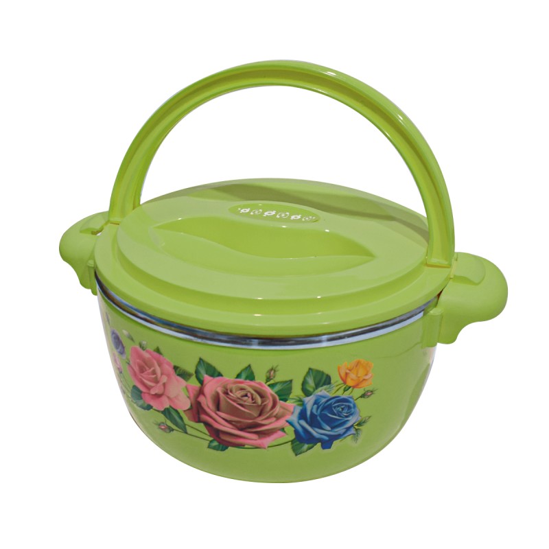 Caserola termica, set 4 piese, cu interior din inox, Naimeed D4798, Verde Caserola termica, set 4 piese, cu interior din inox, Naimeed D4798, Verde