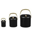 Caserola termica, set 3 piese, cu interior din inox, Naimeed D4803, Negru Caserola termica, set 3 piese, cu interior din inox, Naimeed D4803, Negru