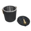 Caserola termica, set 3 piese, cu interior din inox, Naimeed D4803, Negru Caserola termica, set 3 piese, cu interior din inox, Naimeed D4803, Negru