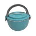 Caserola termica, set 3 piese, cu interior din inox, Naimeed D4809, Albastru Caserola termica, set 3 piese, cu interior din inox, Naimeed D4809, Albastru