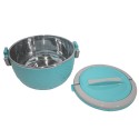 Caserola termica, set 3 piese, cu interior din inox, Naimeed D4809, Albastru Caserola termica, set 3 piese, cu interior din inox, Naimeed D4809, Albastru