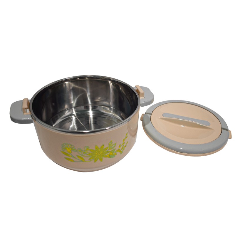 Caserola termica, set 3 piese, cu interior din inox, Naimeed D4810, Maro Caserola termica, set 3 piese, cu interior din inox, Naimeed D4810, Maro