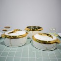 Caserola termica, set 3 piese, cu interior din inox, Naimeed D4814, Alb