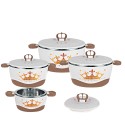 Caserola termica, set 4 piese, cu interior din inox, Naimeed D4815, Crem Caserola termica, set 4 piese, cu interior din inox, Naimeed D4815, Crem