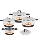Caserola termica, set 4 piese, cu interior din inox, Naimeed D4815, Maro Caserola termica, set 4 piese, cu interior din inox, Naimeed D4815, Maro