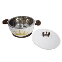 Caserola termica, set 4 piese, cu interior din inox, Naimeed D4815, Maro Caserola termica, set 4 piese, cu interior din inox, Naimeed D4815, Maro