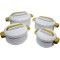 Caserola termica, set 4 piese, cu interior din inox, Naimeed D4817, Alb