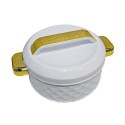 Caserola termica, set 4 piese, cu interior din inox, Naimeed D4817, Alb Caserola termica, set 4 piese, cu interior din inox, Naimeed D4817, Alb