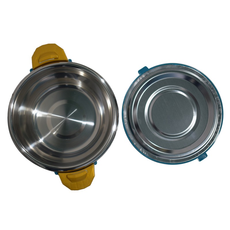 Caserola termica, set 5 piese, cu interior din inox, Naimeed D4818, Albastru Caserola termica, set 5 piese, cu interior din inox, Naimeed D4818, Albastru