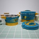 Caserola termica, set 5 piese, cu interior din inox, Naimeed D4818, Albastru Caserola termica, set 5 piese, cu interior din inox, Naimeed D4818, Albastru