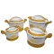 Caserola termica, set 4 piese, cu interior din inox, Naimeed D4819, Alb