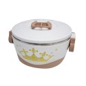Caserola termica, set 7 piese, cu interior din inox, Naimeed D4820, Maro Caserola termica, set 7 piese, cu interior din inox, Naimeed D4820, Maro