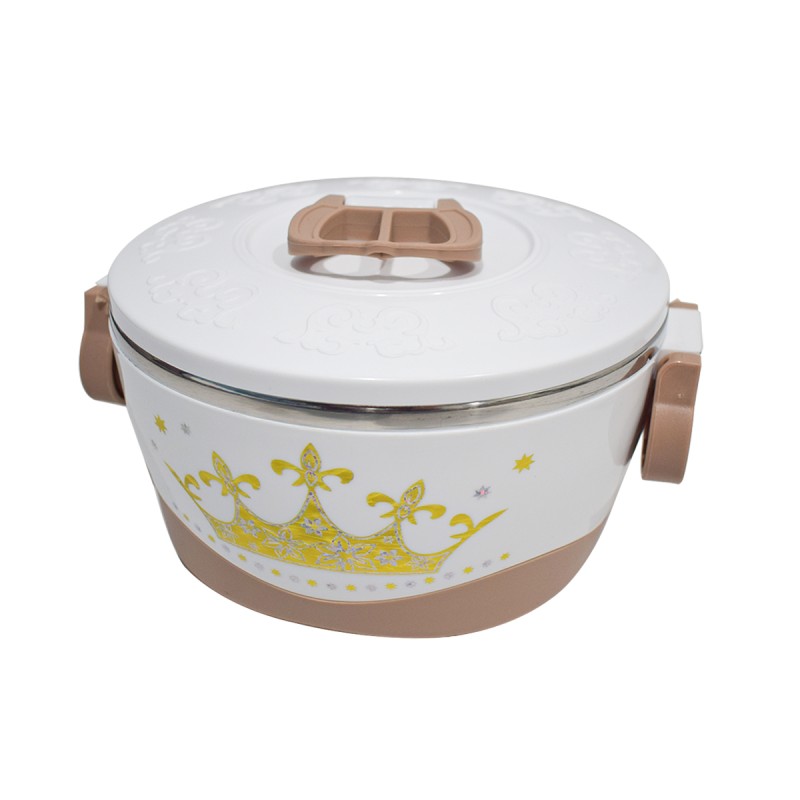 Caserola termica, set 7 piese, cu interior din inox, Naimeed D4820, Maro Caserola termica, set 7 piese, cu interior din inox, Naimeed D4820, Maro