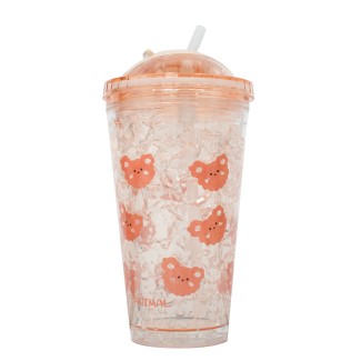 Pahar cu capac, Frosty Mug, Naimeed D5019, Ursulet-Roz Pahar cu capac, Frosty Mug, Naimeed D5019, Ursulet-Roz
