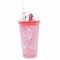 Pahar cu capac, Naimeed D5026, Unicorn-Roz