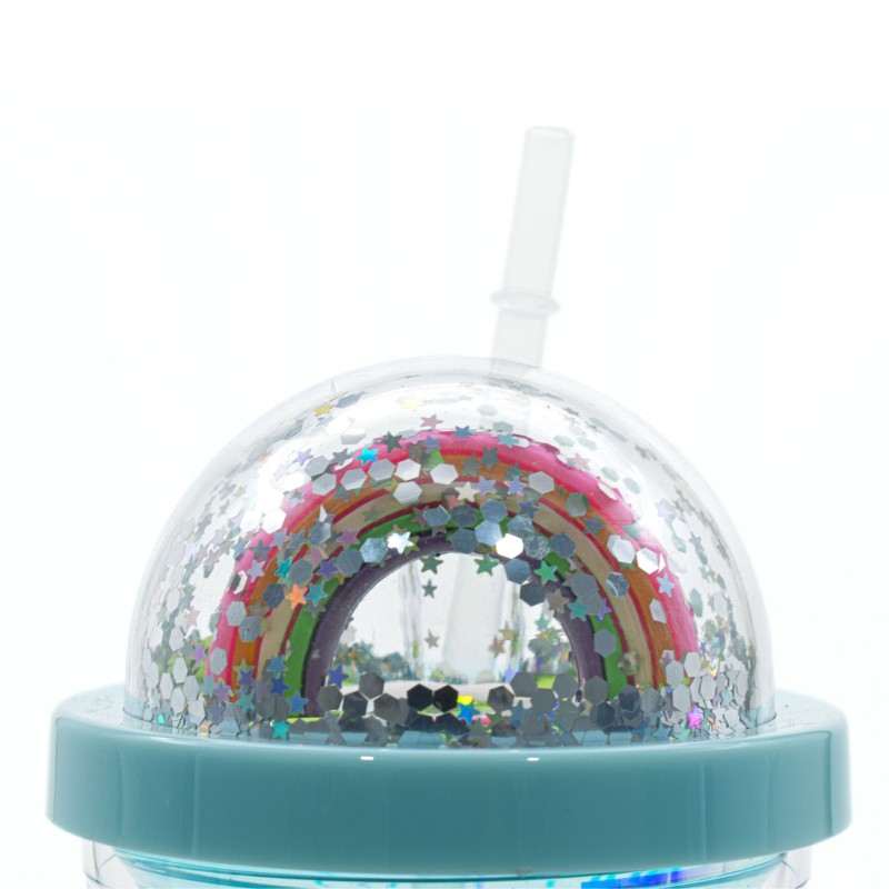 Pahar cu capac, Naimeed D5027, Albastru-Paiete