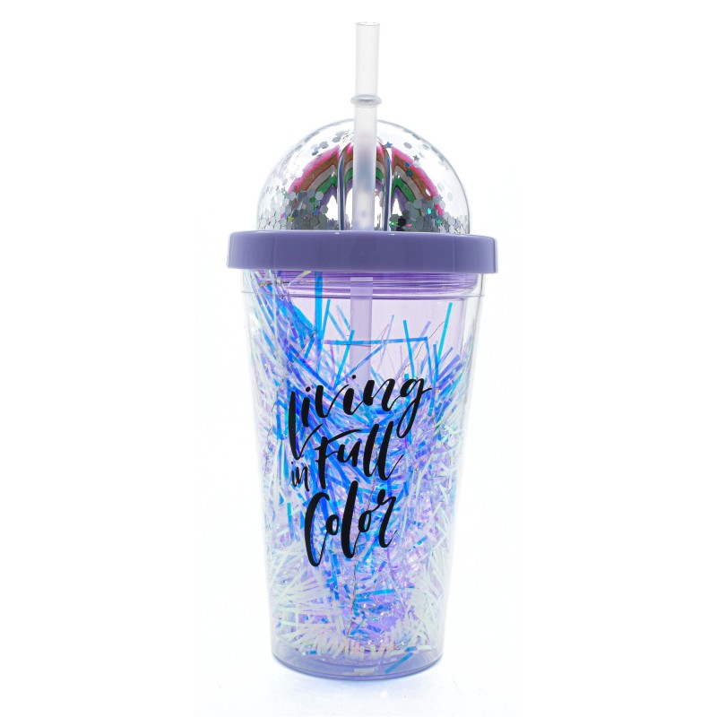 Pahar cu capac, Naimeed D5027, Mov-Paiete