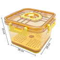 Set 3 caserole, monitorizarea datei, sistem de scurgere, Naimeed D5308, Galben Set 3 caserole, monitorizarea datei, sistem de scurgere, Naimeed D5308, Galben