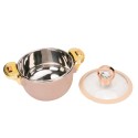 Caserola termica, set 3 piese, Thermo Class, cu interior din inox, Naimeed D6701, Roz Caserola termica, set 3 piese, Thermo Class, cu interior din inox, Naimeed D6701, Roz