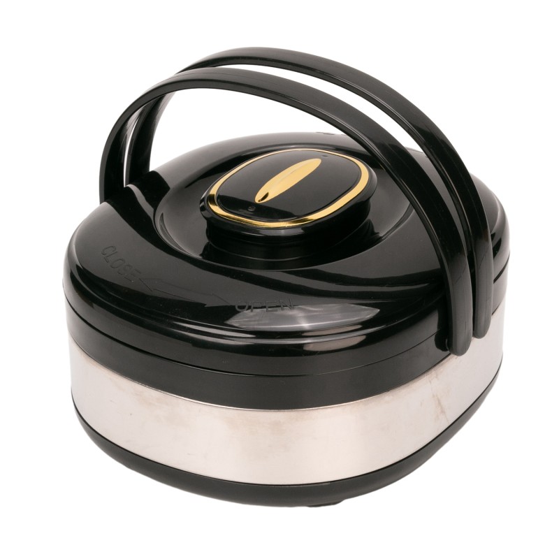 Caserola termica, set 3 piese, Thermo Class, cu interior din inox, Naimeed D6708, Negru Caserola termica, set 3 piese, Thermo Class, cu interior din inox, Naimeed D6708, Negru
