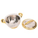 Caserola termica, set 3 piese, Thermo Class, cu interior din inox, Naimeed D6721, Alb Caserola termica, set 3 piese, Thermo Class, cu interior din inox, Naimeed D6721, Alb