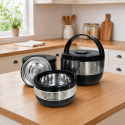 Caserola termica,set 3 piese, Naimeed D7938, Negru
