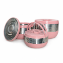 Caserola termica,set 3 piese, Naimeed D7939, Roz