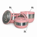 Caserola termica,set 3 piese, Naimeed D7939, Roz