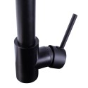 Baterie chiuveta de bucatarie, rotire 360°, multifunctionala, cu design modern si furtun flexibil, Naimeed D6180, Negru