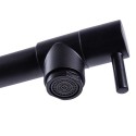Baterie chiuveta de bucatarie, rotire 360°, multifunctionala, cu design modern si furtun flexibil, Naimeed D6180, Negru