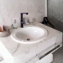 Baterie chiuveta pentru o singura alimentare cu apa, (cald sau rece), design modern, Naimeed D6184, Negru mat