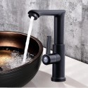 Baterie chiuveta pentru o singura alimentare cu apa, (cald sau rece), design modern, Naimeed D6184, Negru mat