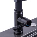 Baterie chiuveta pentru o singura alimentare cu apa, (cald sau rece), rotire 360°, multifunctionala, cu design modern, Naimeed D6185, Negru mat