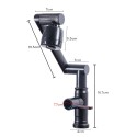 Baterie chiuveta pentru o singura alimentare cu apa, (cald sau rece), rotire 360°, multifunctionala, cu design modern, Naimeed D6185, Negru mat
