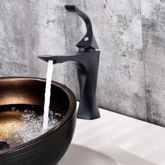 Baterie pentru baie cu design modern, Naimeed D6202, Negru mat