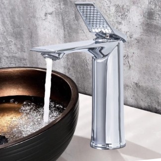 Baterie pentru baie cu design modern, Naimeed D6204, Argintiu