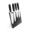 Set 4 cutite profesionale cu suport magnetic, Naimeed D6832, Negru