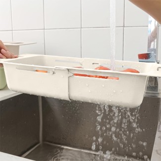 Strecuratoare extensibila pentru chiuveta, Naimeed D5347, bol detasabil, Crem, 38x20x9cm Strecuratoare extensibila pentru chiuveta, Naimeed D5347, bol detasabil, Crem, 38x20x9cm