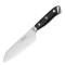Cutit Santoku, din otel Damascus, Naimeed D6826, damasc 67 straturi, 32 cm,  Negru
