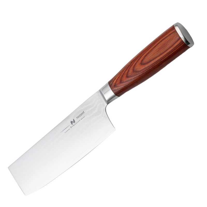 Cutit Profesional pentru tocat, din otel Damascus, Naimeed D6828, damasc 67 straturi, 30.5 cm, Maro Cutit Profesional pentru tocat, din otel Damascus, Naimeed D6828, damasc 67 straturi, 30.5 cm, Maro