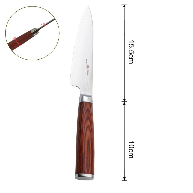 Cutit multifunctional, din otel Damascus, Naimeed D6830, damasc 67 straturi, 25.5 cm, Maro Cutit multifunctional, din otel Damascus, Naimeed D6830, damasc 67 straturi, 25.5 cm, Maro