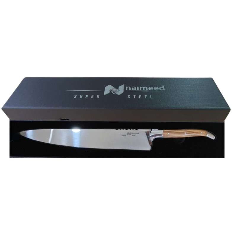 Cutit de bucatarie profesional, din otel inoxidabil, 44 cm, Naimeed D6835, Maro deschis Cutit de bucatarie profesional, din otel inoxidabil, 44 cm, Naimeed D6835, Maro deschis